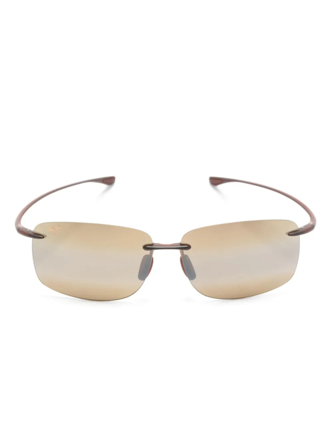 

Maui Jim солнцезащитные очки Hema в безободковой оправе, коричневый