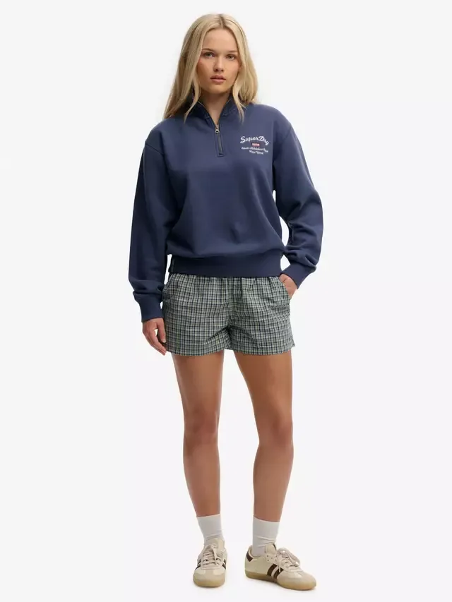 Спортивная толстовка Athletic Essentials с графическим принтом и застежкой-молнией до середины груди, цвет Mariner Navy Superdry — фото 3