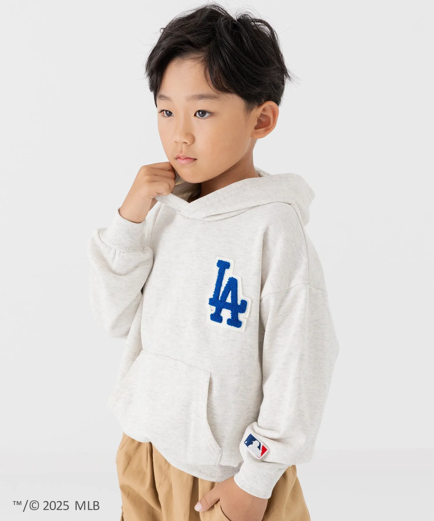 Флисовая толстовка Mlb, Dodgers/Oatmeal — фото 4