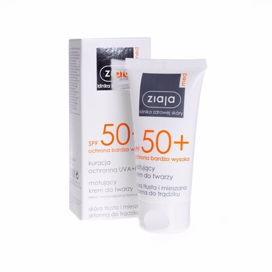 Матирующий крем для жирной и комбинированной кожи, SPF50+, 50 мл Ziaja, Med — фото 3