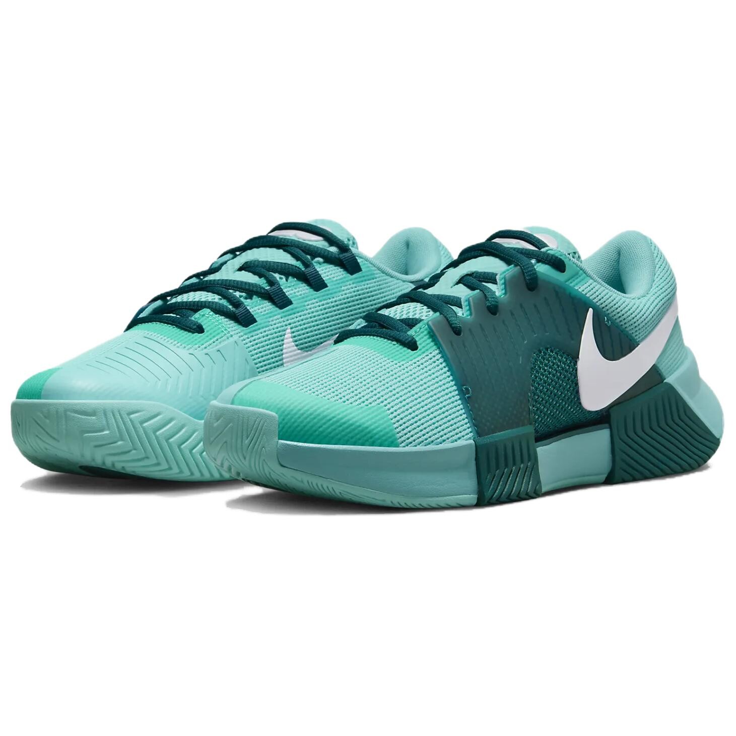 Кроссовки Nike GP Challenge 1 Tennis Shoes Women's Low-top Green/White, цвет Aurora Green/Crystal Cave Blue-Green/White — фото 3