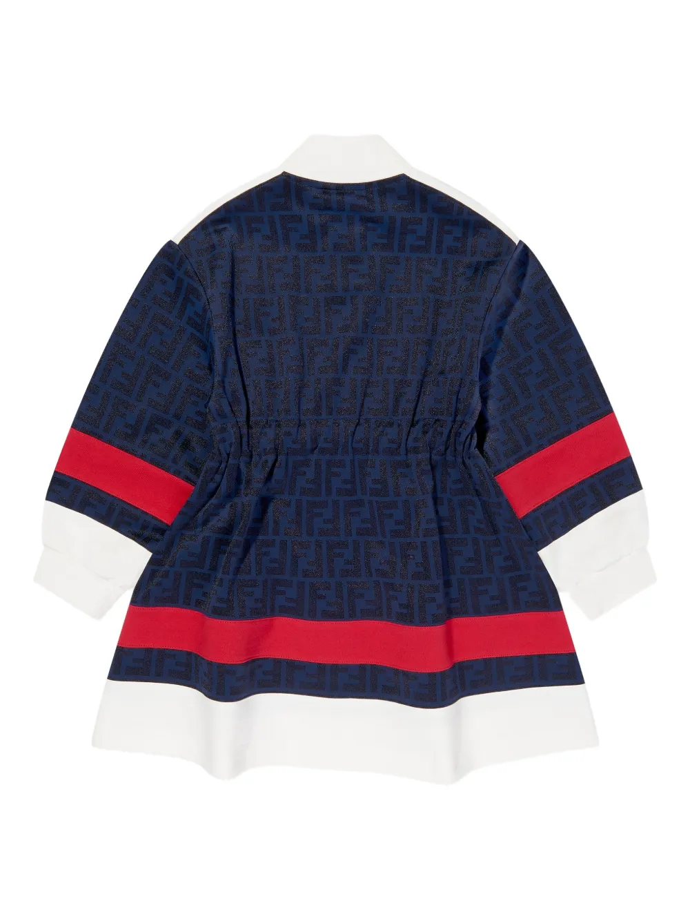 Платье на молнии с узором FF FENDI KIDS, синий — фото 2