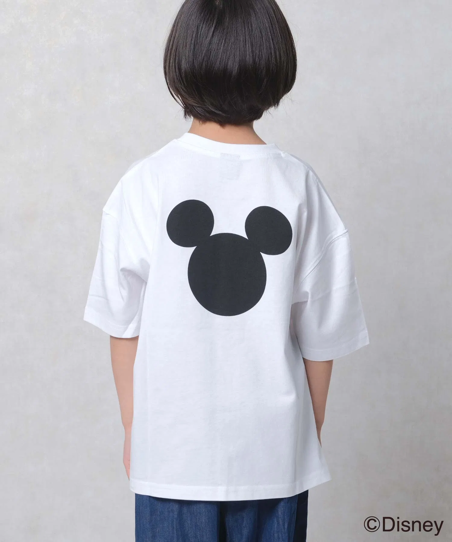 Детская футболка Mickey Mouse оверсайз Disney белая