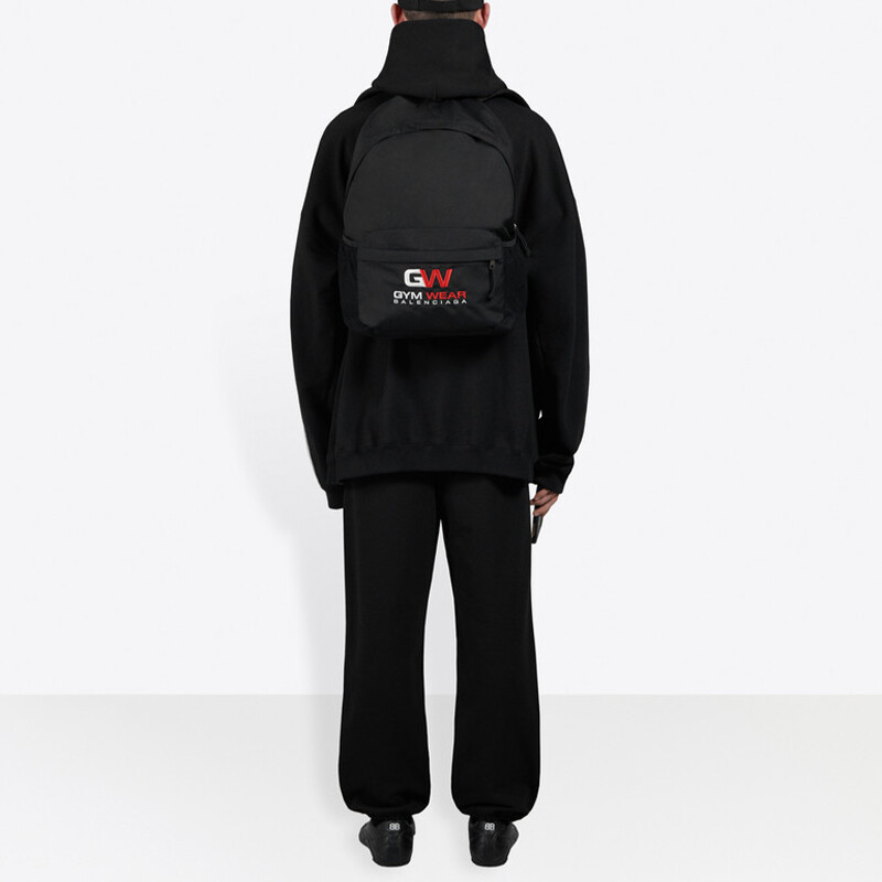 Штаны спортивные Balenciaga Men с логотипом, черный — фото 2