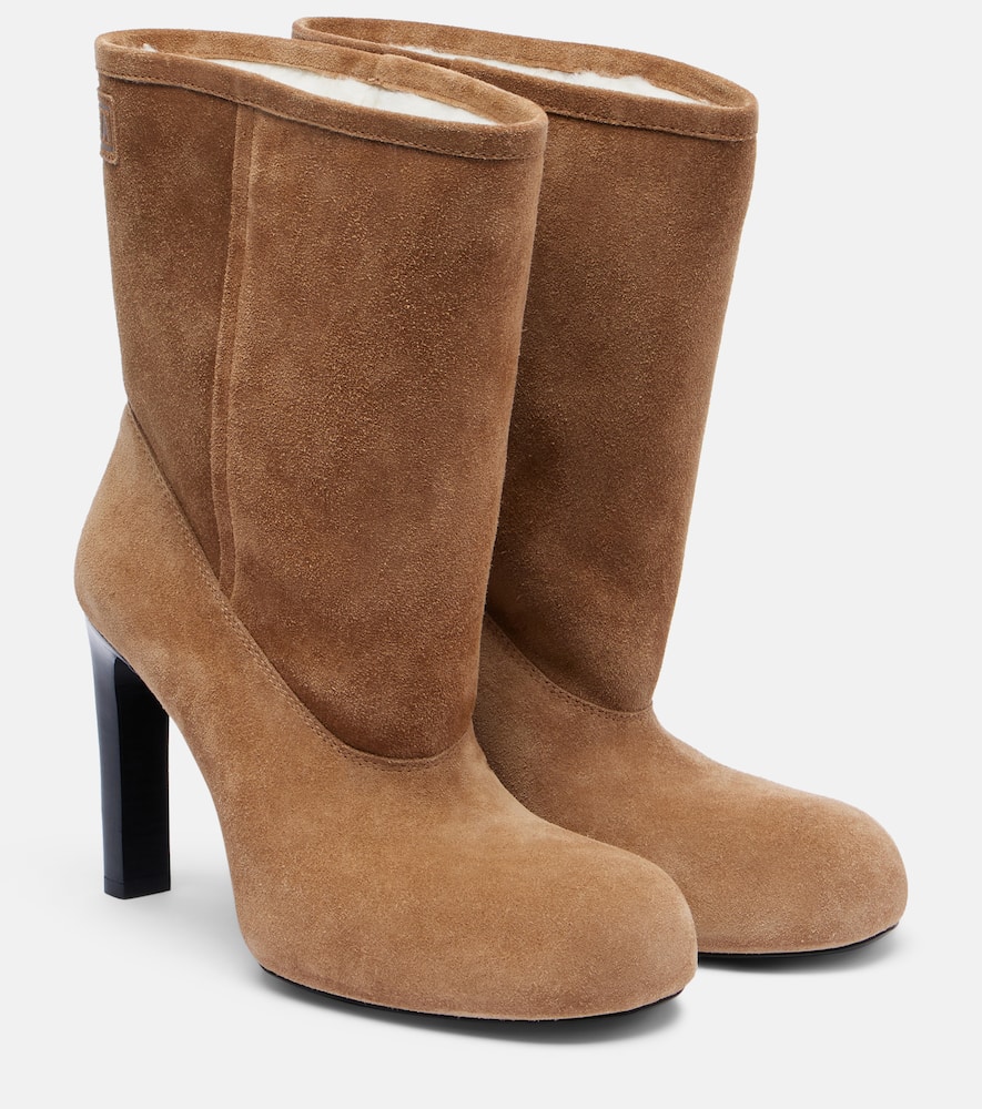 Ботинки Fargo 80 до щиколотки из замши Balenciaga, Brown/Silver