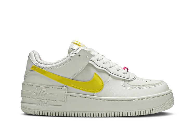 Кроссовки Nike Wmns Air Force 1 Shadow 'Sail Opti Yellow', белый — фото 2