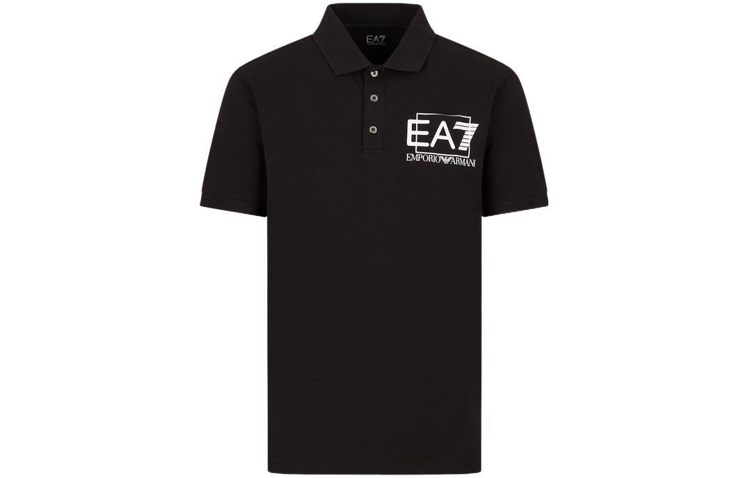 

Футболка поло мужская черная EA7 SS23 EMPORIO ARMANI