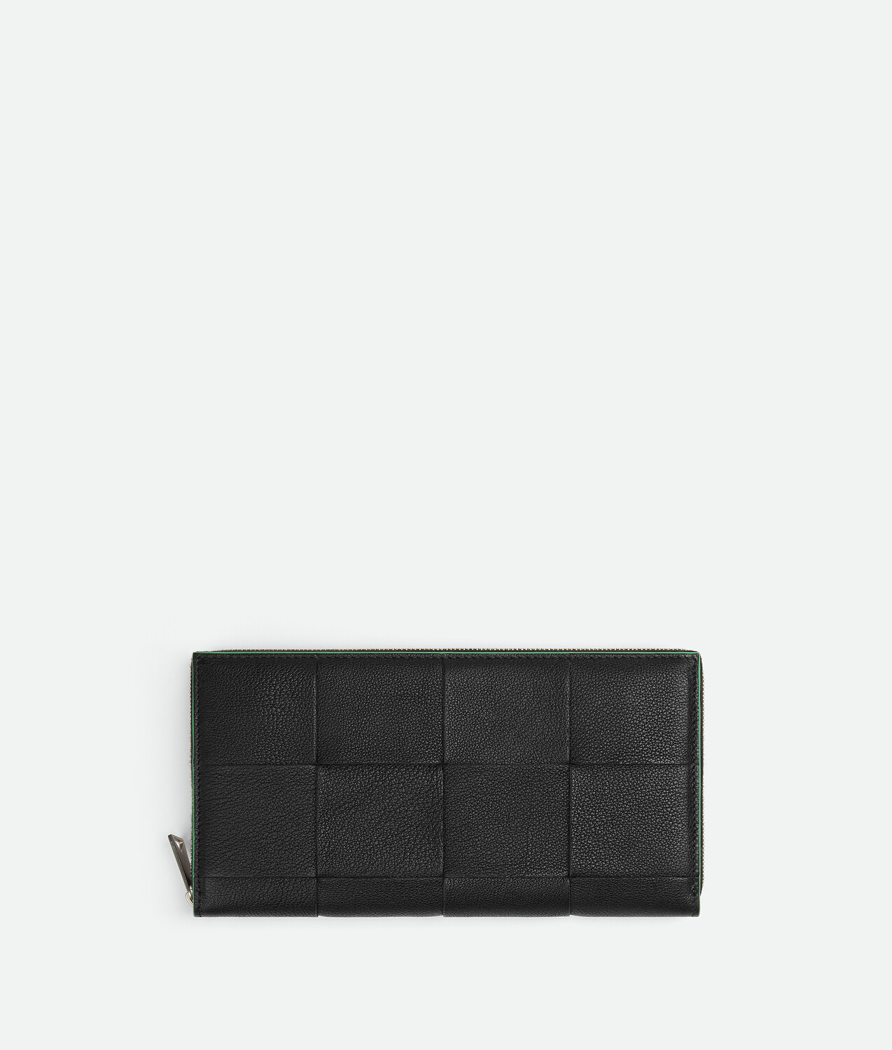 

Кошелек с застежкой-молнией Bottega Veneta, зеленый/черный