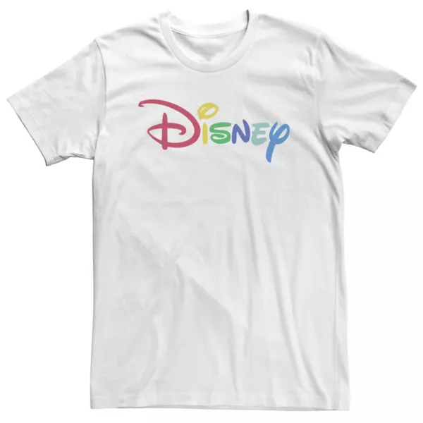 

Футболка с радужным логотипом Disney Big & Tall Licensed Character, белый