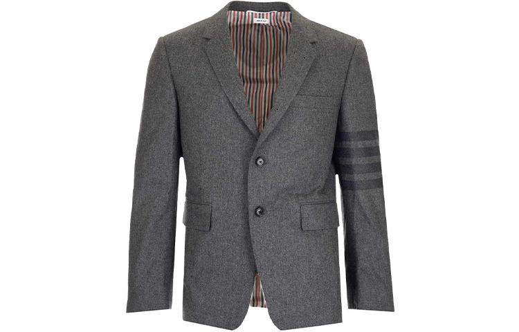 

Однобортный блейзер 4 Bar THOM BROWNE, Medium Gray