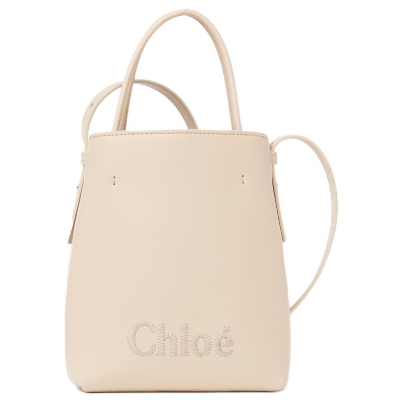 

Сумка-шоппер Chloé из телячьей кожи, миниатюрная женская сумка через плечо бежесного цвета