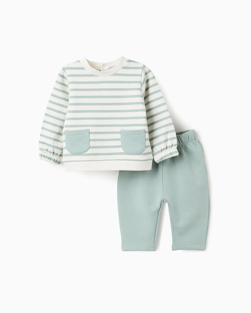 

Детский спортивный костюм с длинными рукавами светло-зеленого цвета Zippy