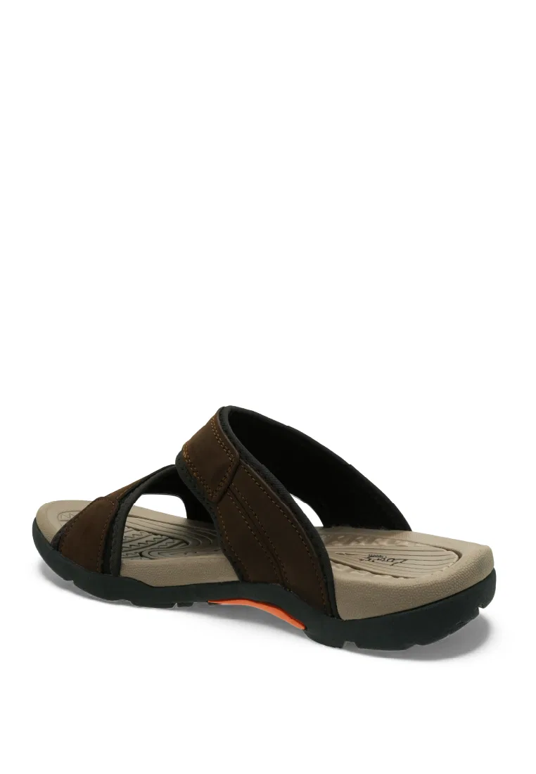 Мужские сандалии slip-on, искусственная кожа, классические повседневные, модель 250441264 Louis Cuppers, кофейный — фото 3