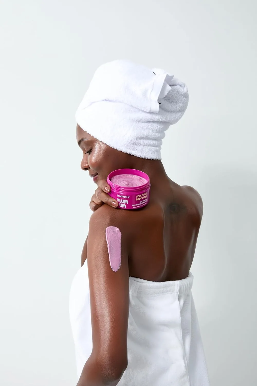 Набор для ухода за телом TONYMOLY Plum Bum: отшелушивающее мыло для тела с AHA-кислотами, экстрактом сливы и центеллы азиатской + самонагревающаяся корректирующая маска для гладкой и упругой кожи. — фото 2