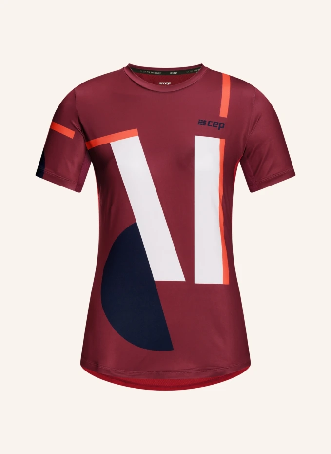 

Беговая рубашка the run short sleeve Cep, красный