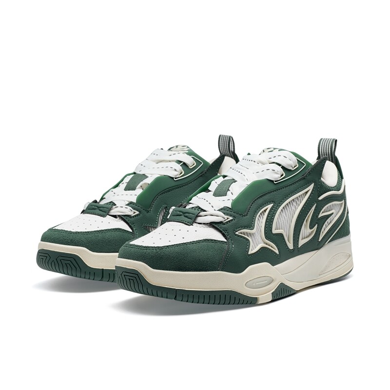 Кроссовки XTEP Skateboarding Shoes Men Low-top Forest Green/Sail White, зеленый — фото 3