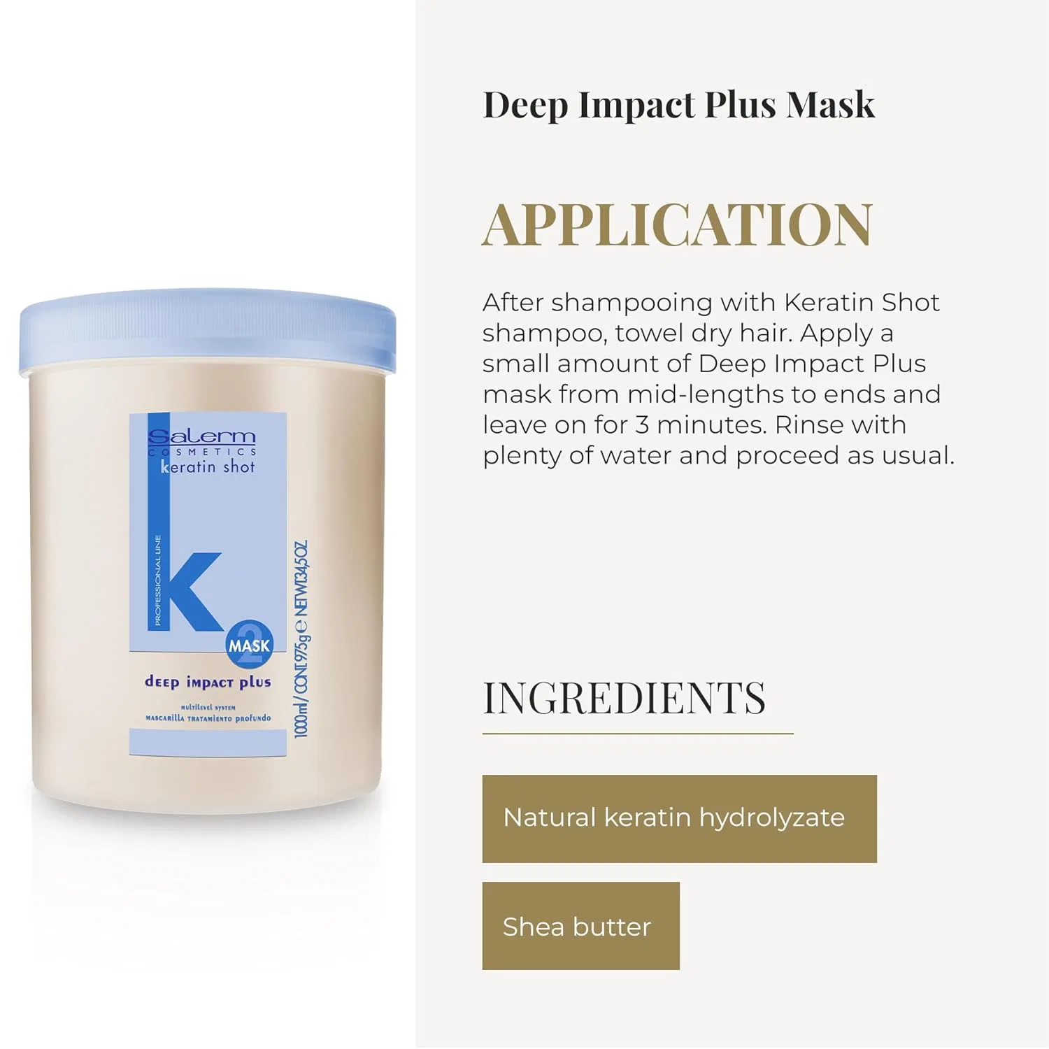 Маска Salerm Keratin Shot Deep Impact Plus Salerm — фото 4