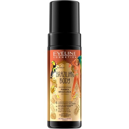 

Пенка для тела Brazil Body Express с бронзатором, 150 мл, один размер, натуральный, Eveline Cosmetics