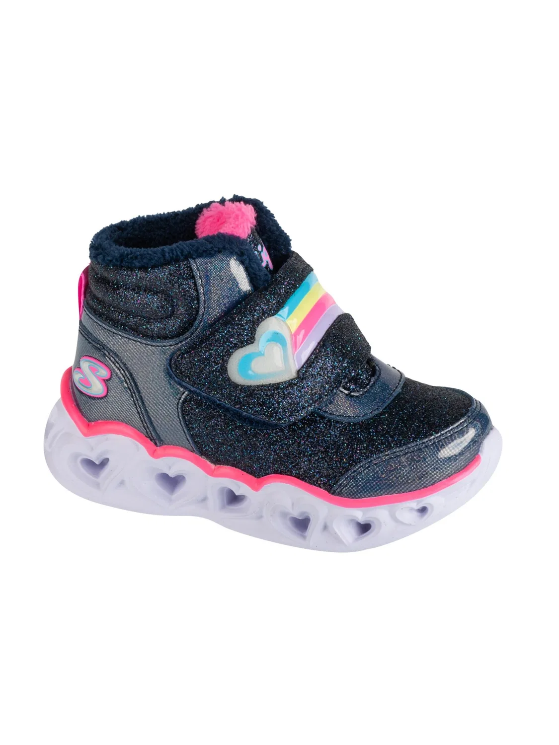 Ботинки SKECHERS Skechers Heart Lights - Brilliant Rainbow темно-синего цвета
