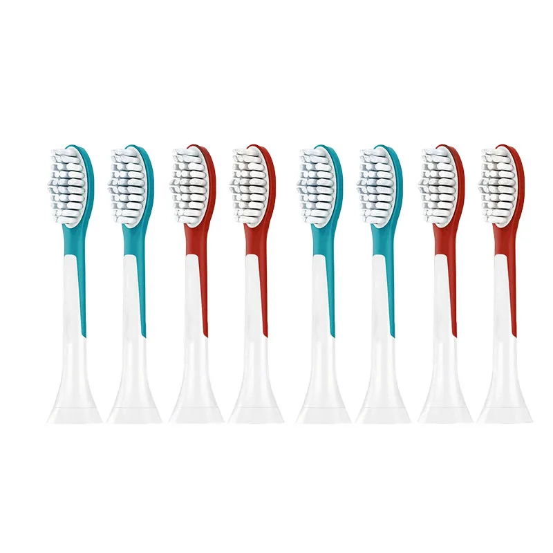 Сменные насадки для зубной щетки DONGNAILUN, 6 Collection Everyday Style (Blue+Red) 8 Pcs