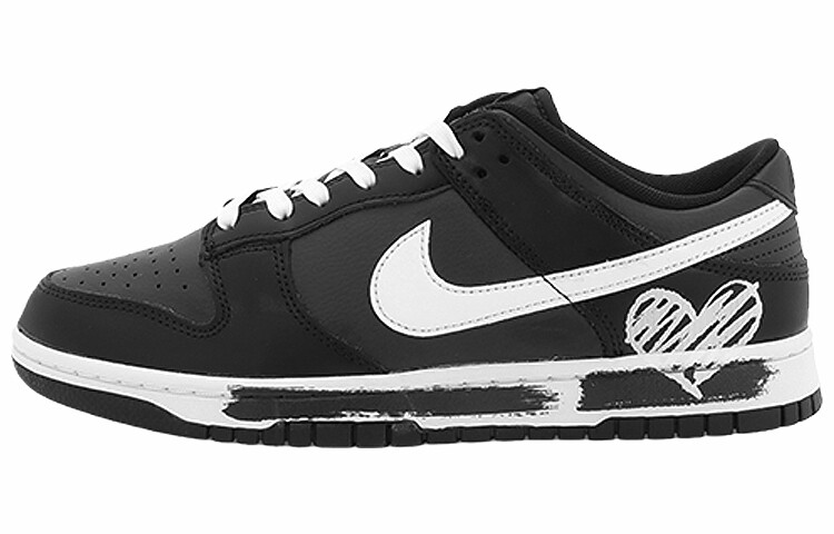 

Кроссовки Nike Dunk Skateboarding Shoes Men Low-top Black, белый
