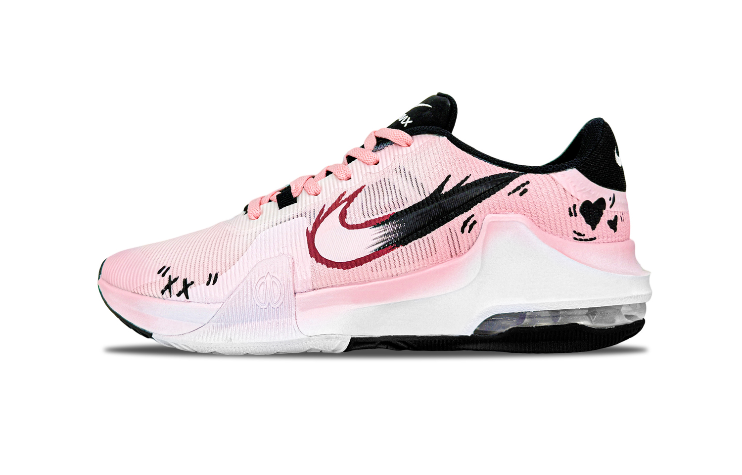 

Nike Баскетбольные кроссовки Air Max Impact 4 Pink Dream Heart с низким верхом, нескользящие, розовые, мужские