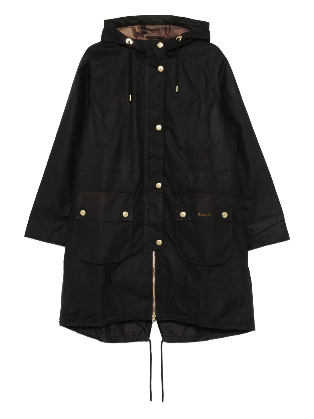 

Пальто с капюшоном и пуговицами Barbour, коричневый