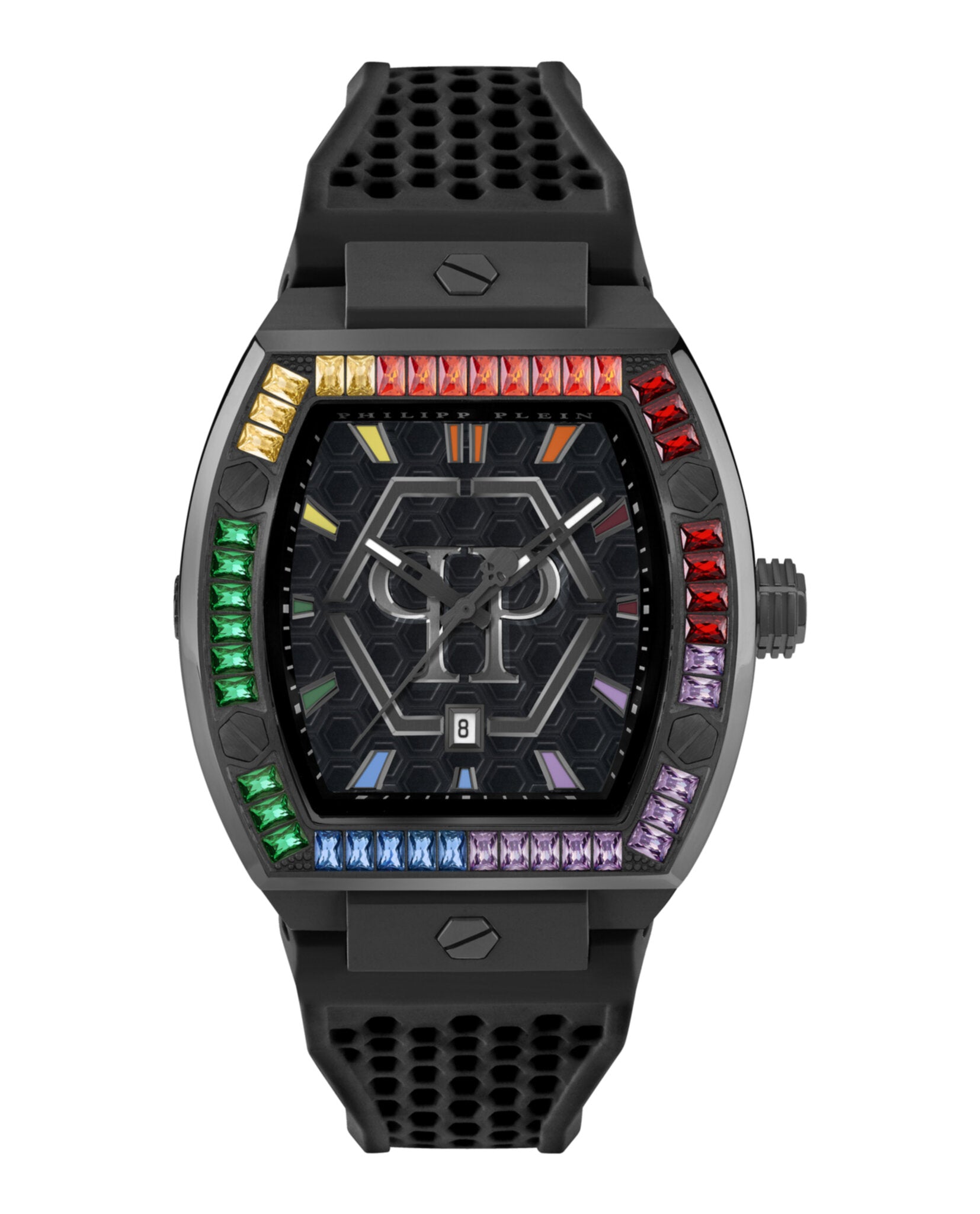 

Силиконовые часы Hexagon Phantom PHILIPP PLEIN, черный/черный/черный