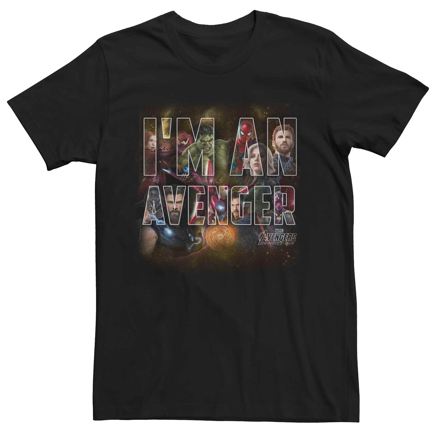 

Мужская футболка Marvel Avengers: Infinity War I’m Avenger Tee Licensed Character