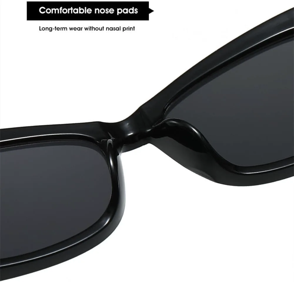 

Солнцезащитные очки LVTFCO в форме «кошачий глаз» для женщин, винтажные ретро-солнцезащитные очки для мужчин, черный градиентный серый, Black Gradient Gray