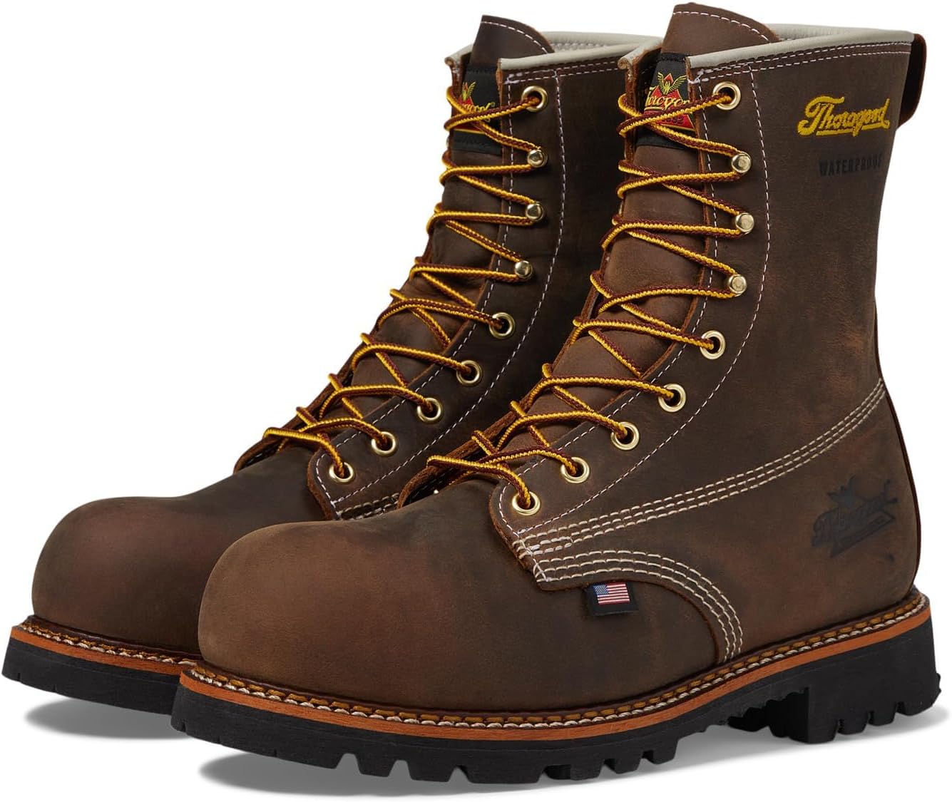 Мужские водонепроницаемые походные ботинки с защитным носком Thorogood American Heritage 8, Crazy Horse