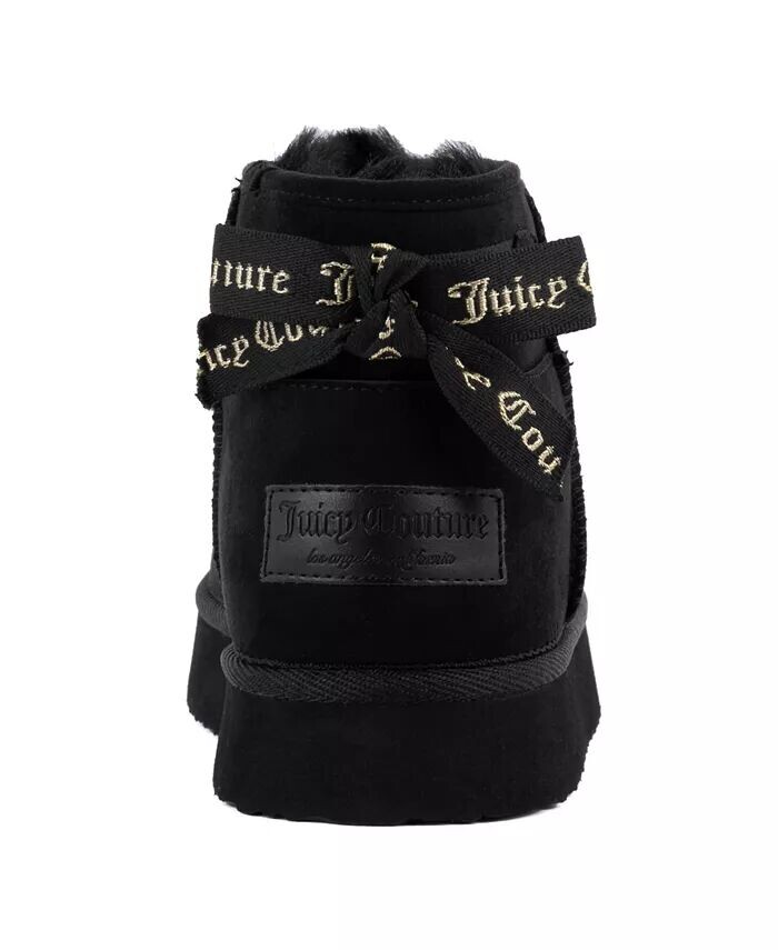 Женские старинные ботильоны на мини-платформе для холодной погоды Juicy Couture, черный — фото 3