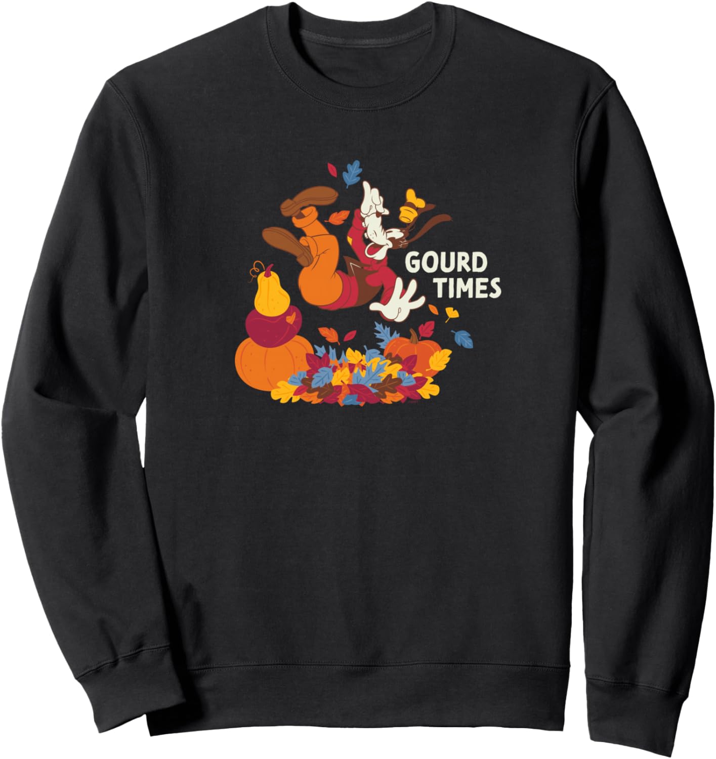 

Толстовка Disney Mickey & Friends Goofy Gourd Times in the Fall, черная, Черный, Толстовка Disney Mickey & Friends Goofy Gourd Times in the Fall, черная