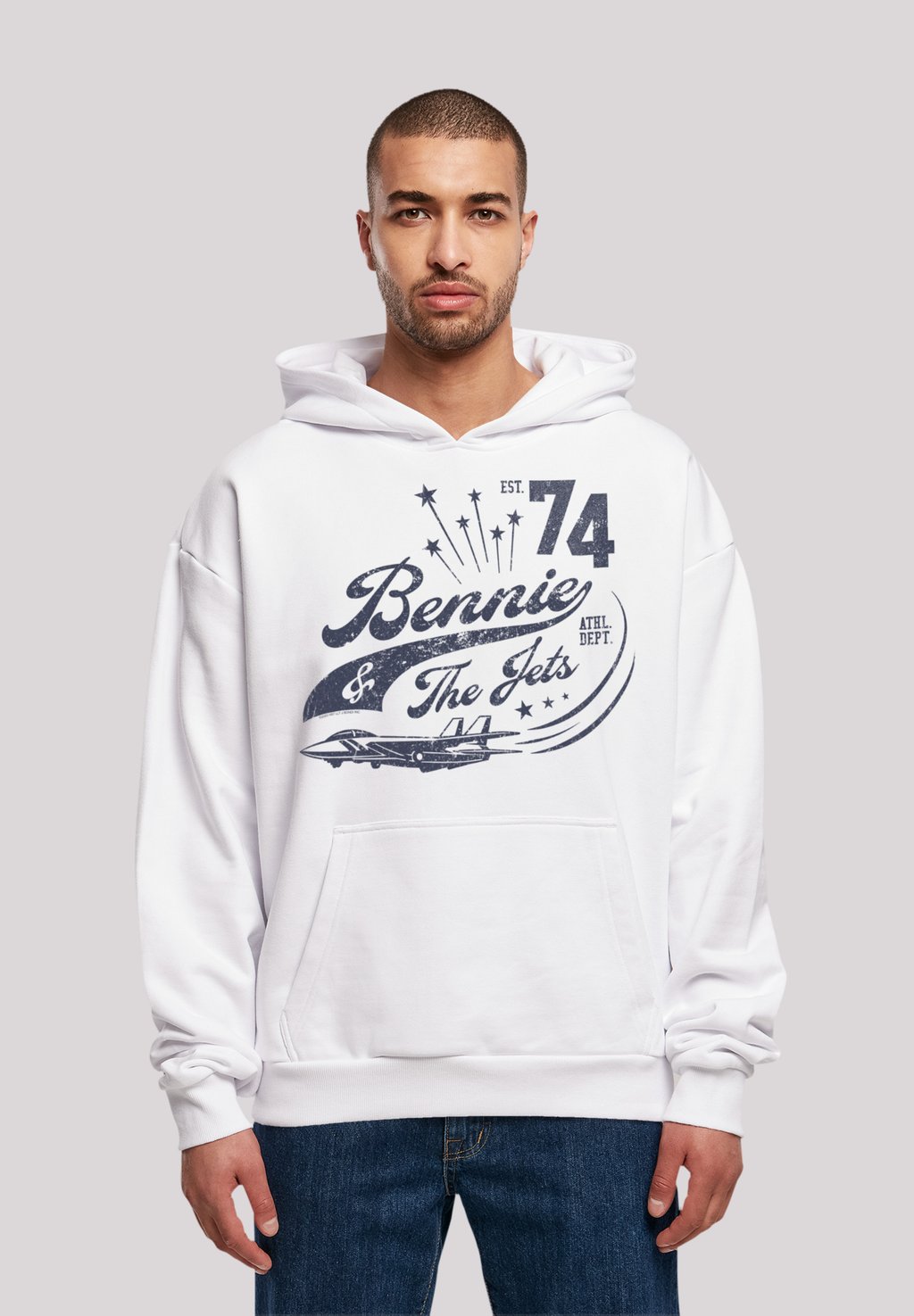 

Толстовка ELTON JOHN BENNIE AND THE JETS - Hoodie F4NT4STIC, белый