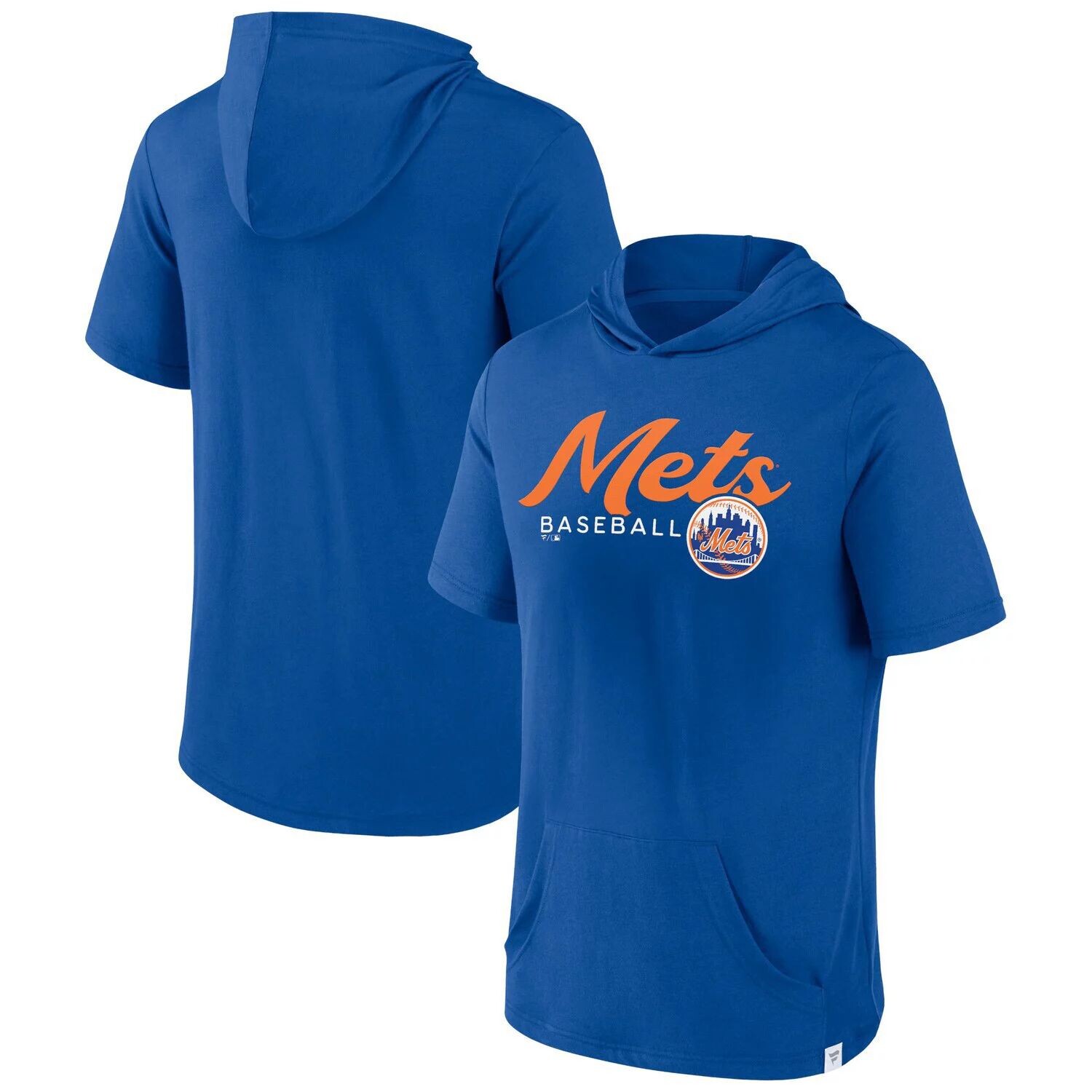 

Мужской пуловер с капюшоном с короткими рукавами и фирменным логотипом Royal New York Mets Offensive Strategy Fanatics