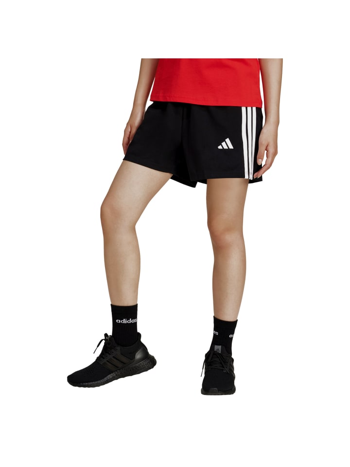 Тканевые шорты Adidas, черный — фото 2