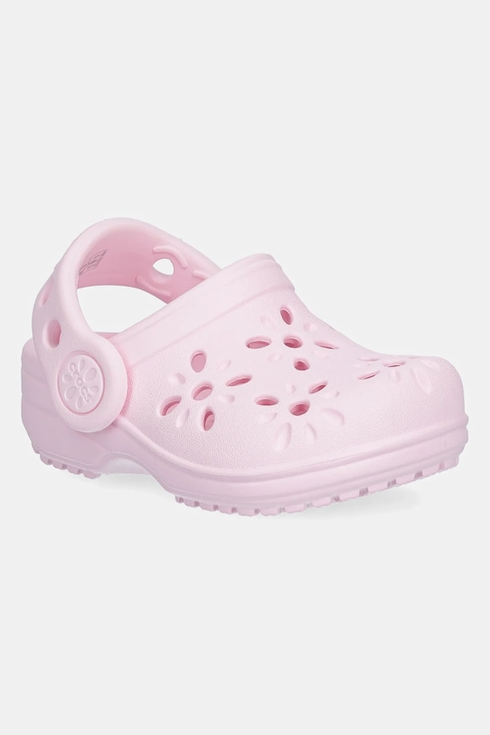 

Классические детские сабо с цветочным принтом и ажурными вырезами Crocs, розовый