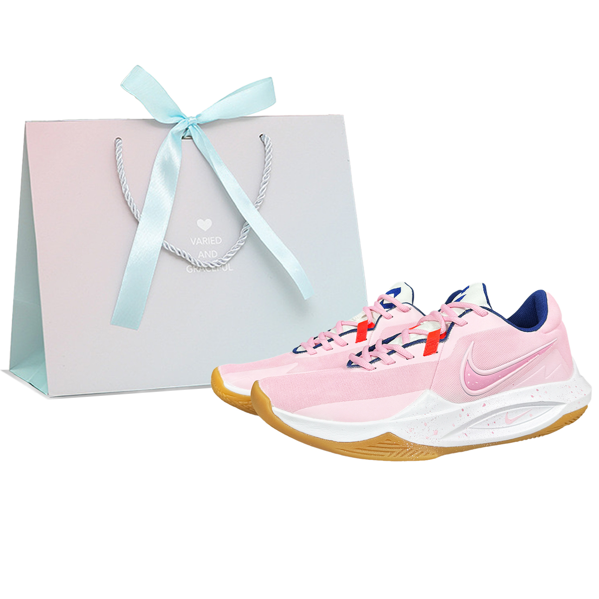 

Nike Точность 6 Антискользящие износостойкие низкие баскетбольные кроссовки мужские розовые, цвет Pink