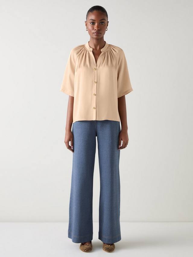 

Блузка с коротким рукавом и янтарными пуговицами L.K.Bennett