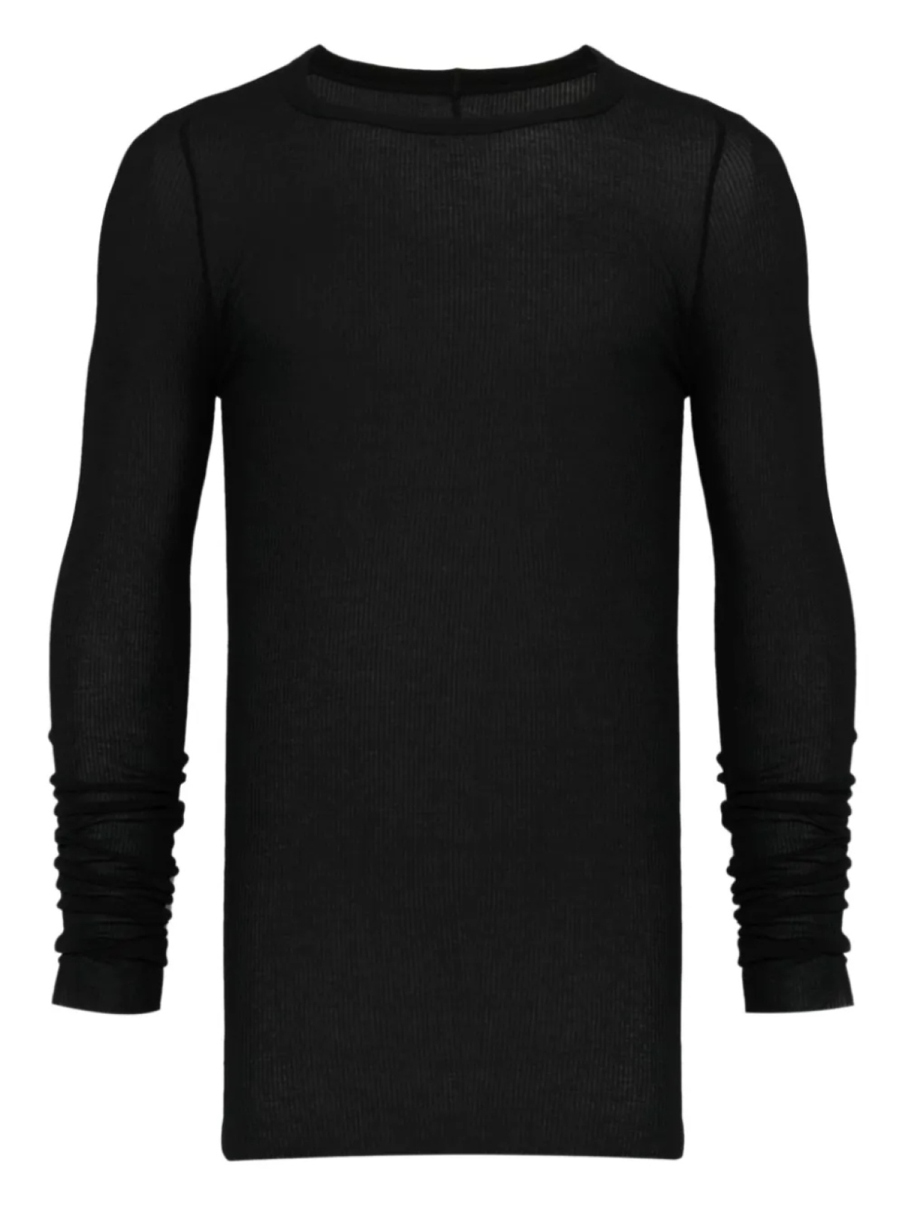 

Футболка с длинными рукавами в рубчик от Rick Owens, черный