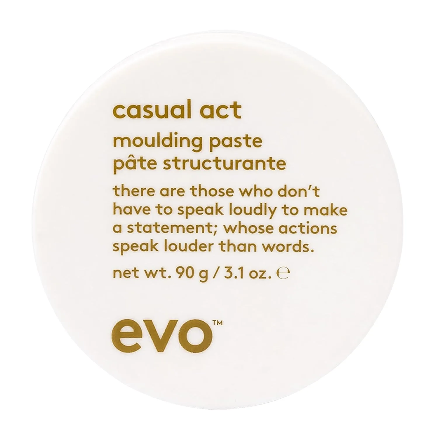 EVO Casual Act Moulding Whip - Укладочная паста с легкой и сильной фиксацией для всех типов волос - Улучшает текстуру волос 89.87 г (1 шт.)