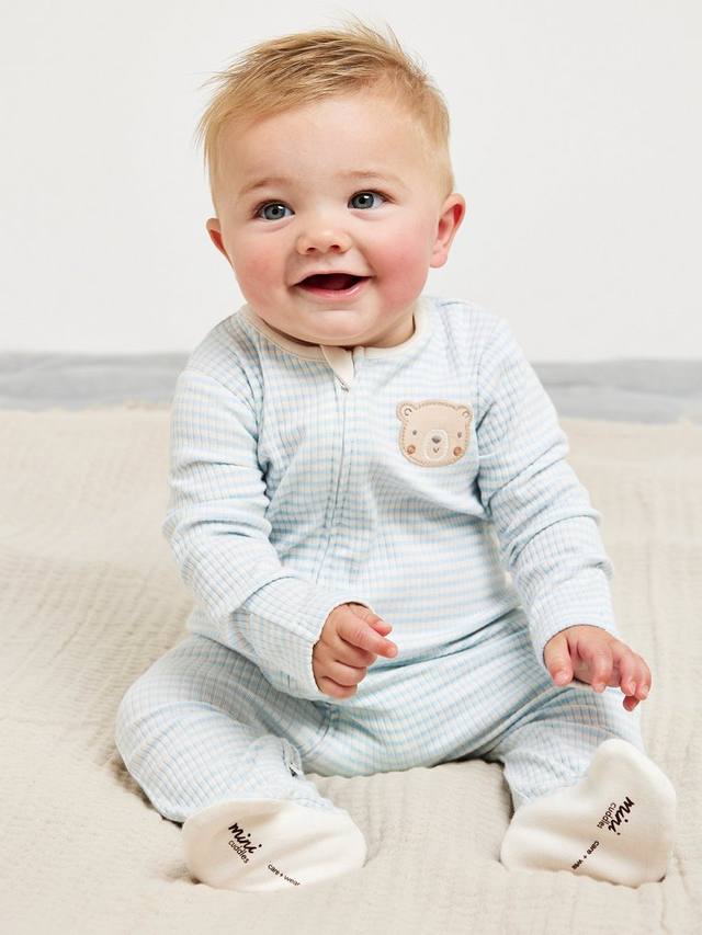 

Пижама в полоску для медвежонка Mini Cuddles, синий
