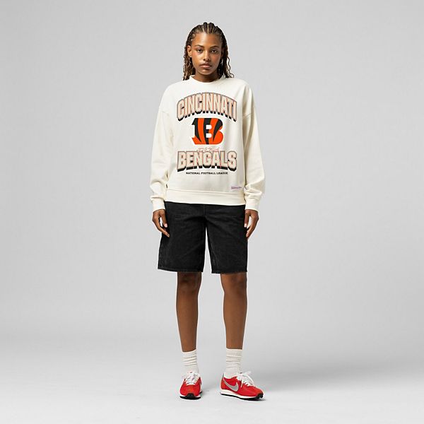 

Женский кремовый свитшот cincinnati bengals tonal arch Mitchell & Ness