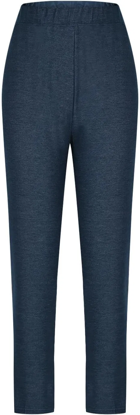 Джинсы высокие Stretchy Jeans, синие — фото 3