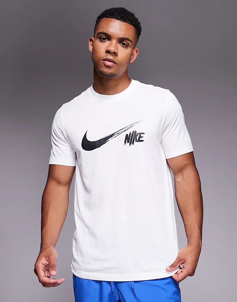 

Футболка Nike Training Dri-FIT с логотипом Swoosh белого цвета
