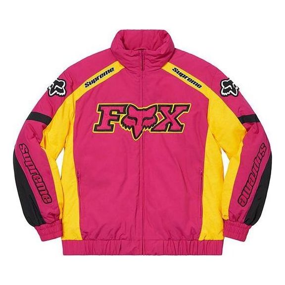 

Куртка fox racing puffy jacket 'pink yellow black' Supreme, розовый