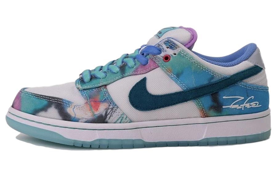 Futura Laboratories X SB Dunk Low Nike, бело-голубой — фото 2