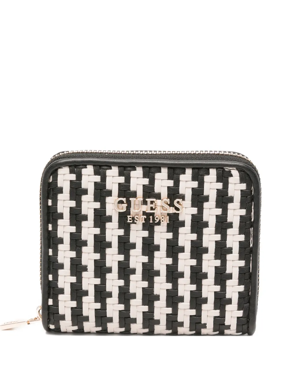 

Плетеный кошелек Mirema на молнии GUESS USA, черный