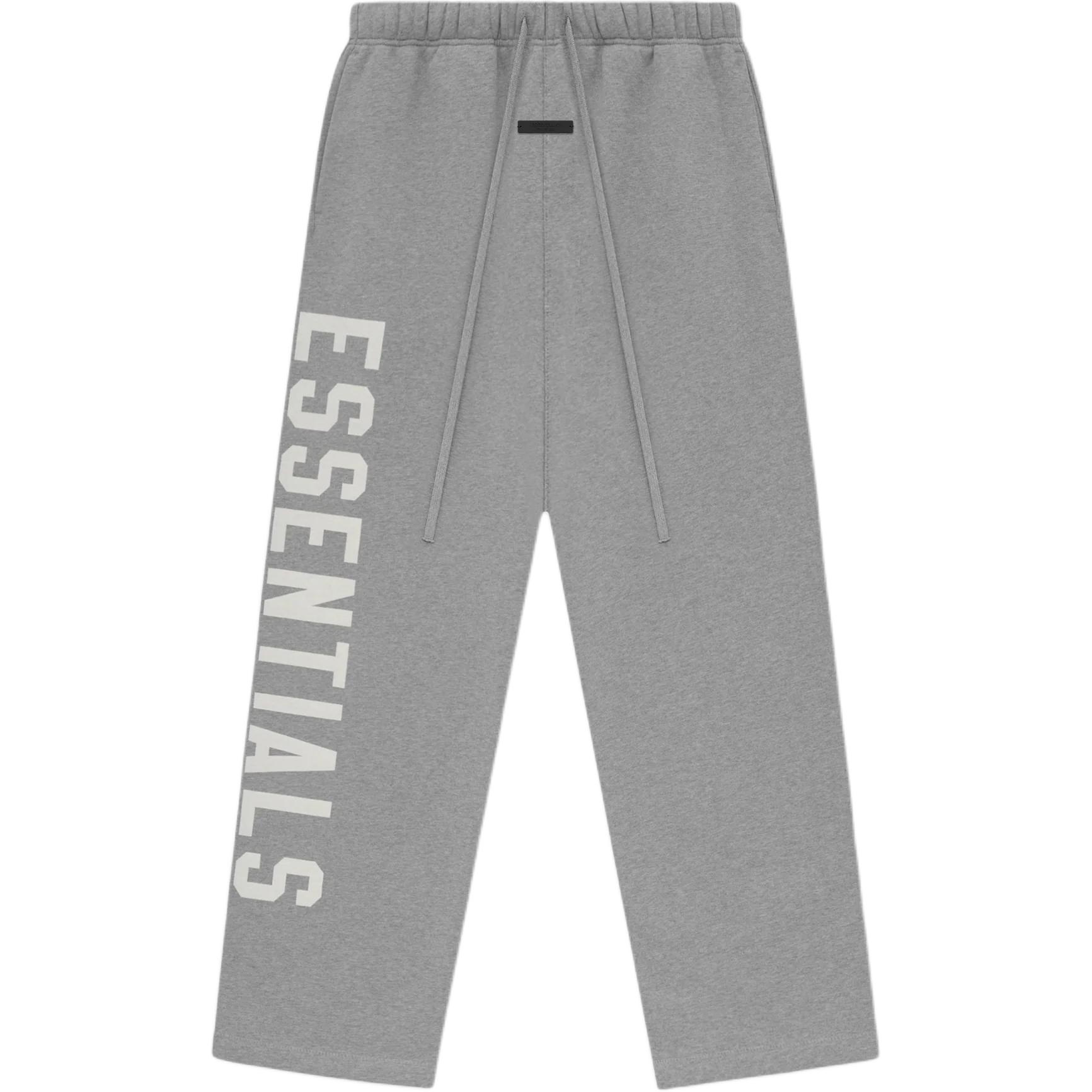 Флисовые свободные спортивные штаны Fear Of God Essentials, Овсяно-серый/Темный хэтер — фото 2