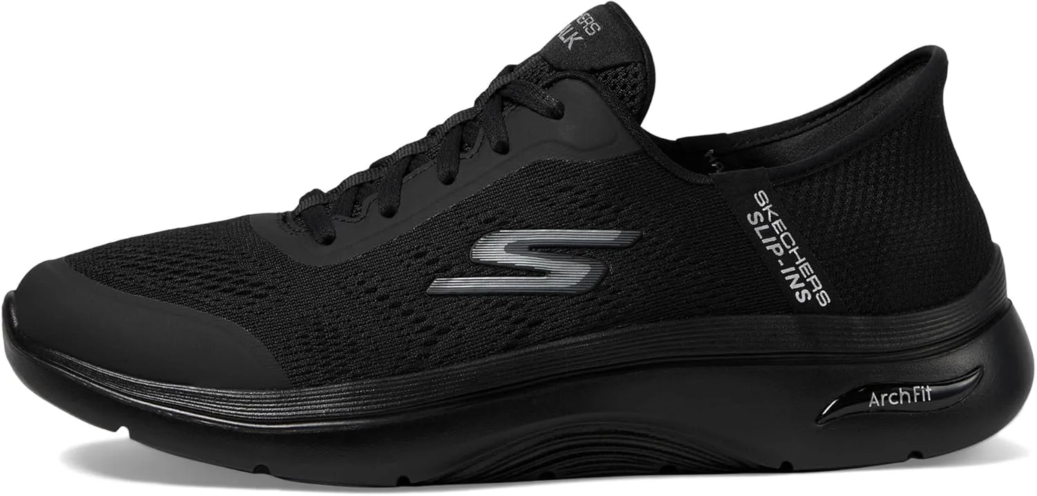 Мужские слипоны Skechers Hands Free Go Walk Arch Fit 2.0 - Simplicity 2, черный — фото 2